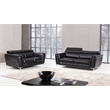 EK071 Black Color With Italian Leather Sofa