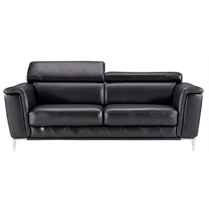 ek071 black color with italian leather sofa