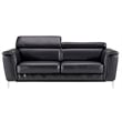 EK071 Black Color With Italian Leather Sofa