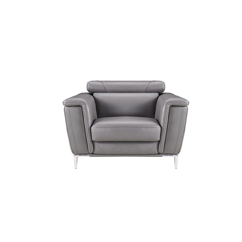 EK071 Dark Gray Color With Italian Leather Chiar