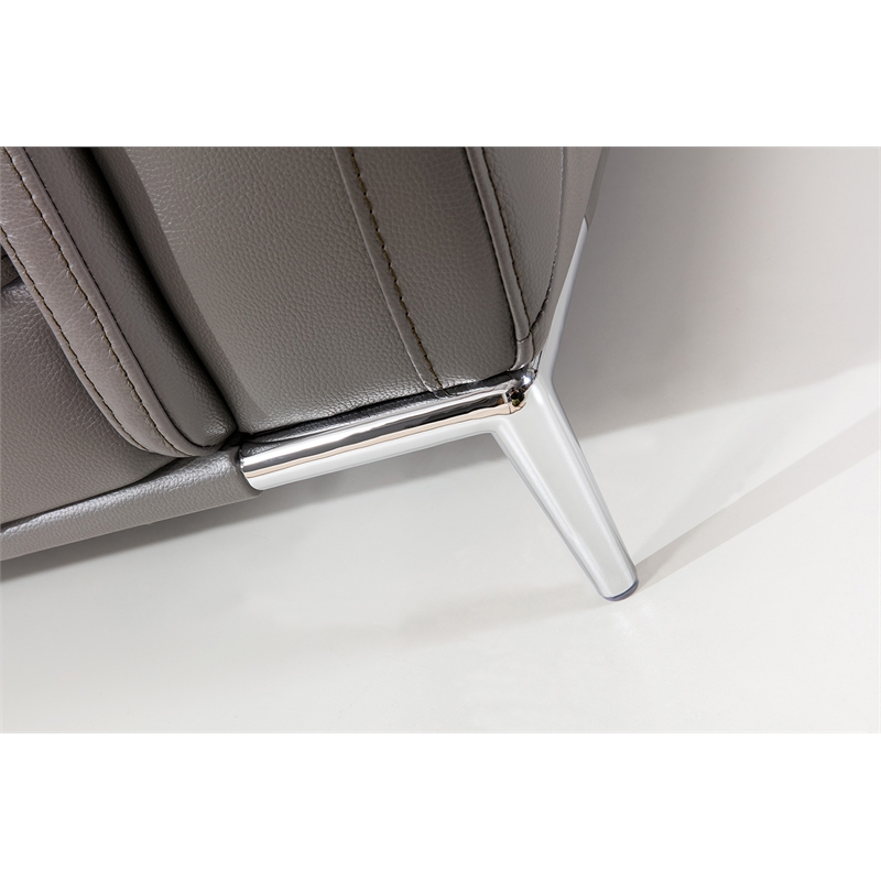 EK071 Dark Gray Color With Italian Leather Loveseat