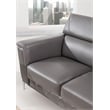 EK071 Dark Gray Color With Italian Leather Sofa