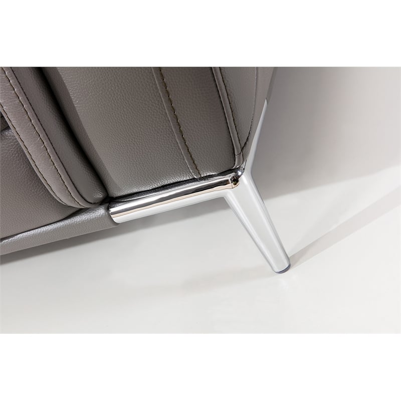 EK071 Dark Gray Color With Italian Leather Sofa