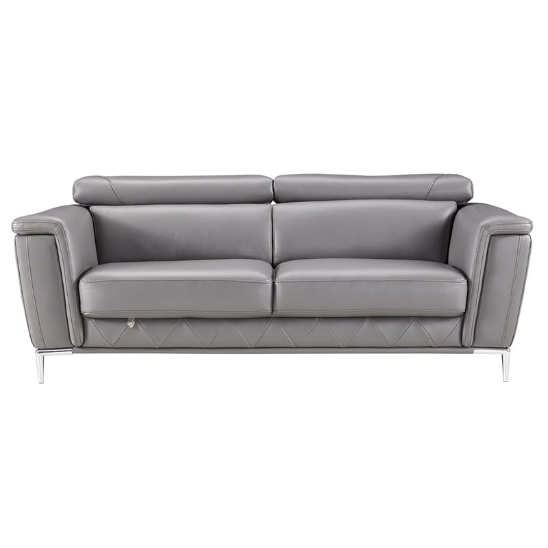 EK071 Dark Gray Color With Italian Leather Sofa