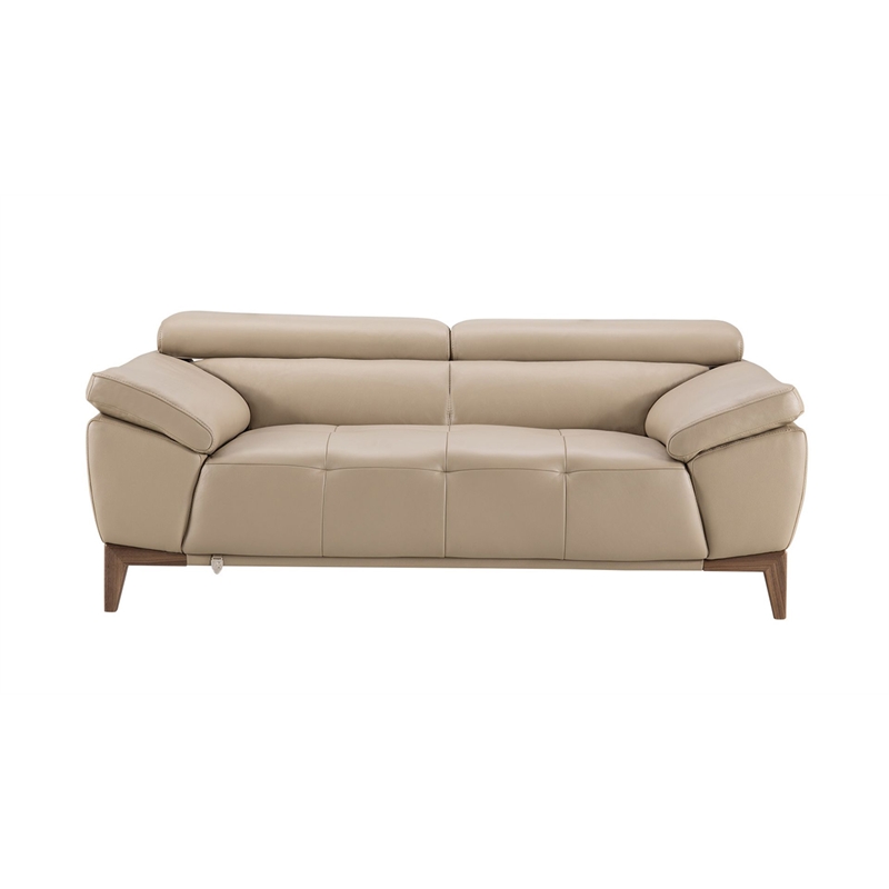 EK076 Tan Color With Italian Leather Loveseat