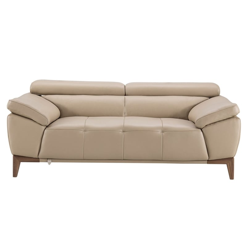 EK076 Tan Color With Italian Leather Loveseat