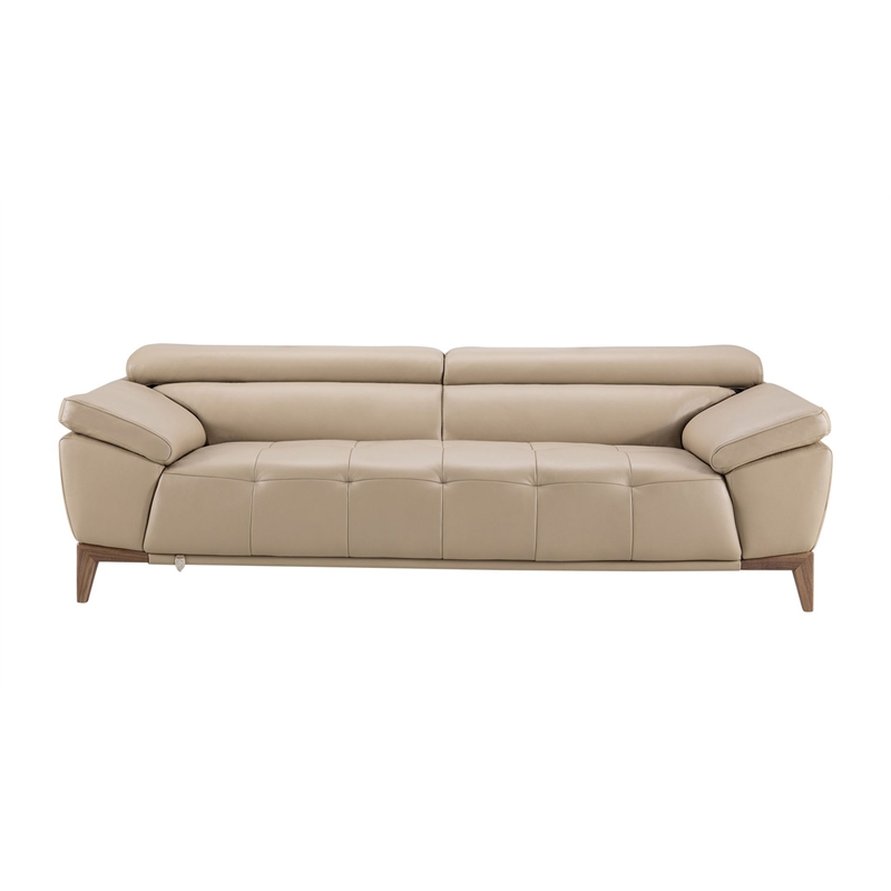 EK076 Tan Color With Italian Leather Sofa