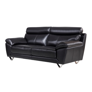 ek078 black color with italian leather sofa