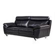 EK078 Black Color With Italian Leather Sofa