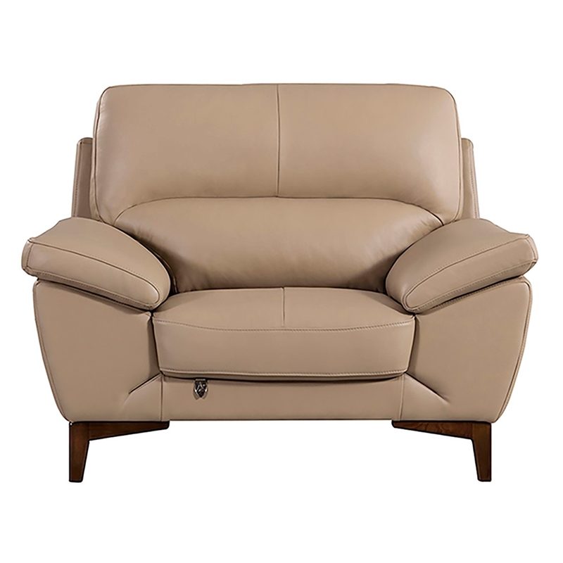 EK080 Tan Color With Italian Leather Chair