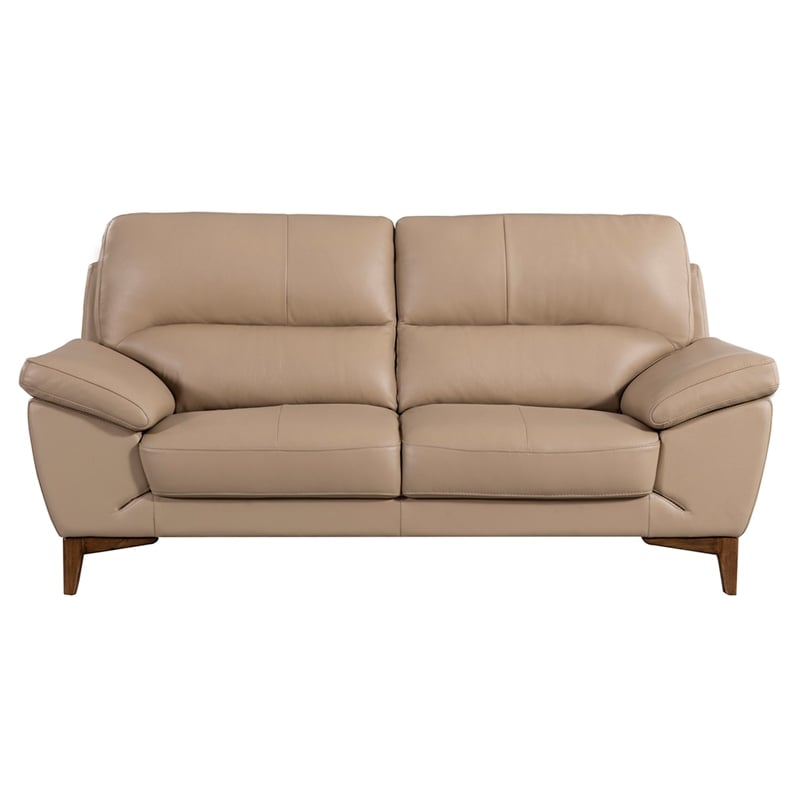 EK080 Tan Color With Italian Leather Loveseat