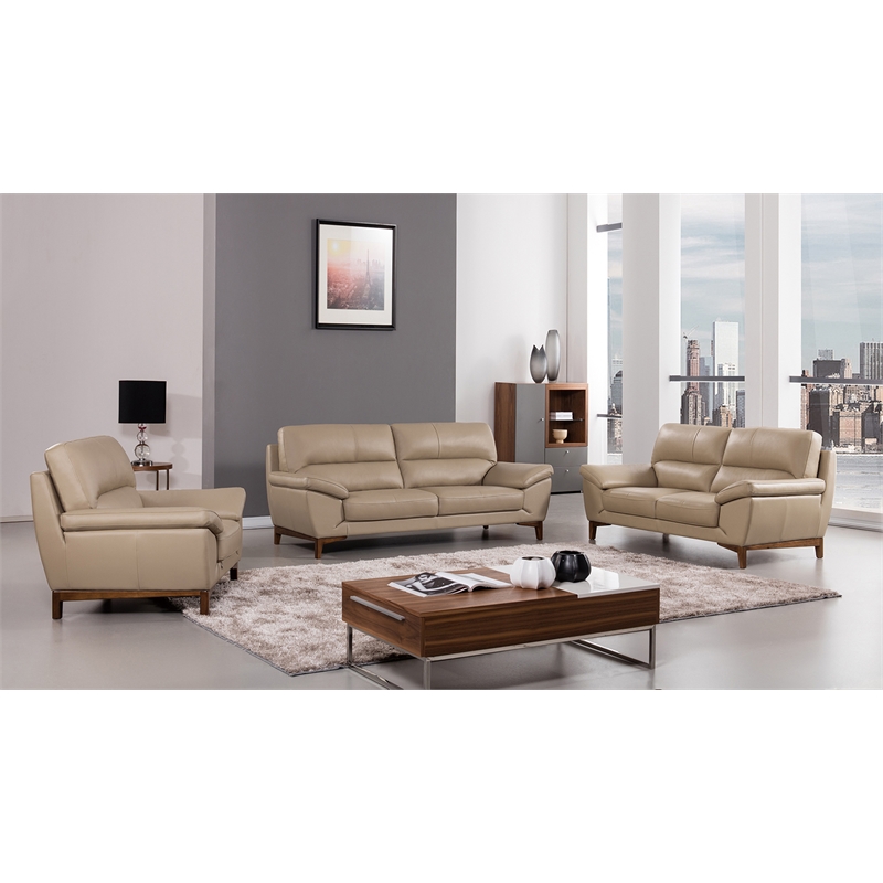 EK080 Tan Color With Italian Leather Loveseat