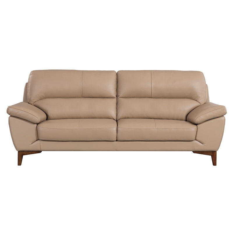 EK080 Tan Color With Italian Leather Sofa