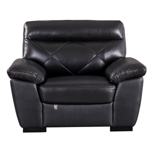 ek081 black color with italian leather chair