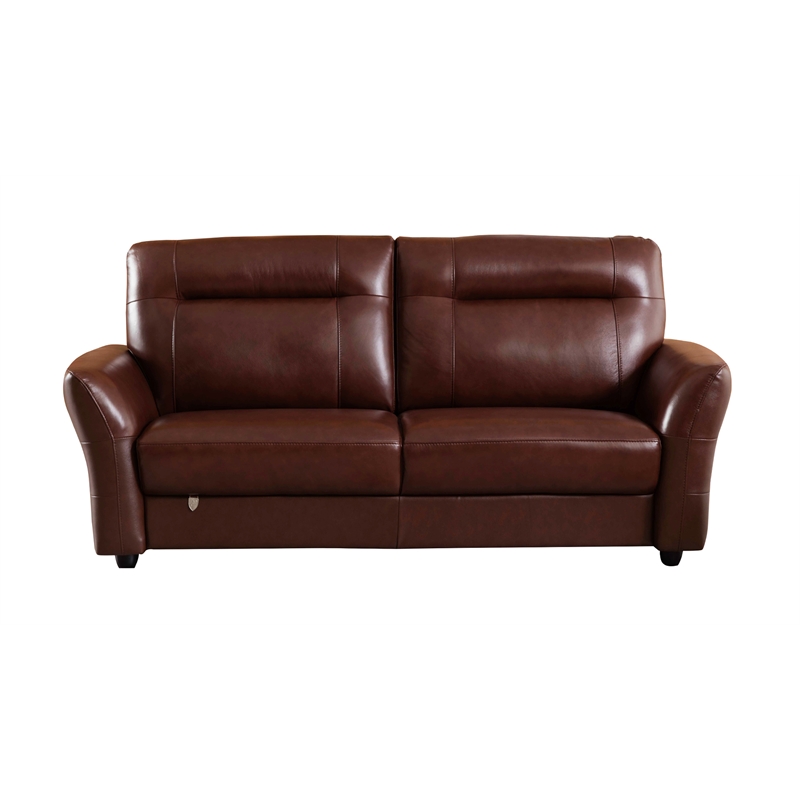 EK090 Brown Color With Italian Leather Sofa