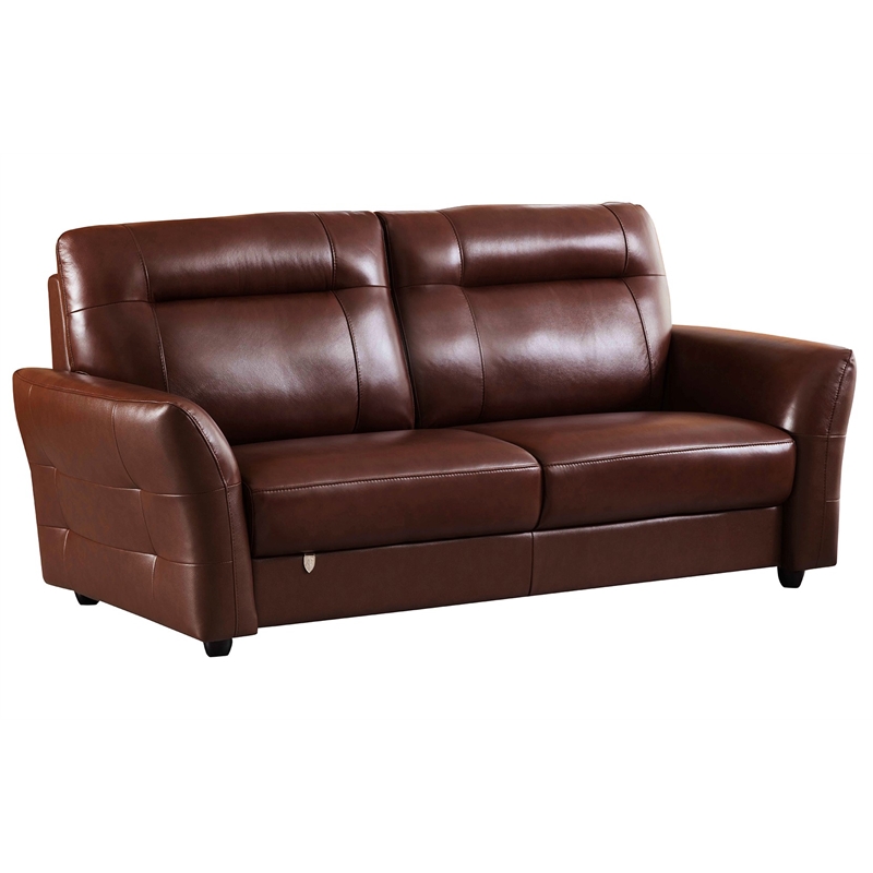 EK090 Brown Color With Italian Leather Sofa