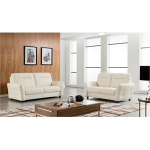 EK090 White Color With Italian Leather Chair