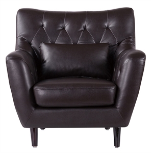 ae346 dark chocolate color (brown) with faux leather chair