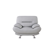 AE709-LG-CHR Light Gray Color Chair with Faux Leather