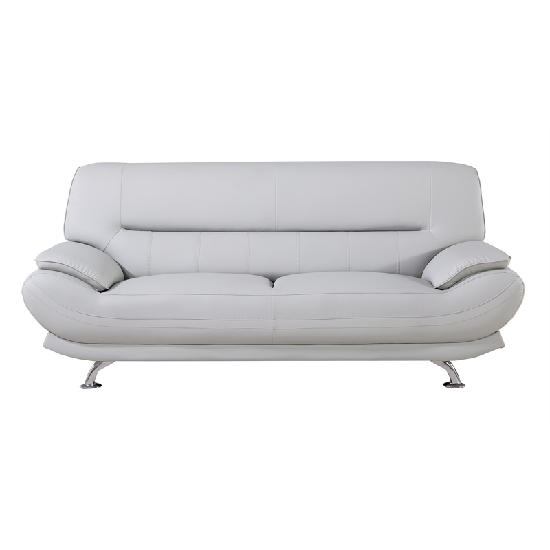AE709-LG-SF Light Gray Color Sofa with Faux Leather
