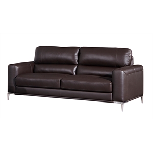 ek016 dark chocolate (brown) color with italian leather sofa