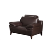 EK028 Dark Brown Color With Italian Full Leather Chair