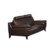 EK028 Dark Brown Color With Italian Full Leather Loveseat