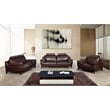 EK028 Dark Brown Color With Italian Full Leather Loveseat