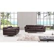 EK068 Dark Chocolate (Brown) Color With Italian Leather Sofa