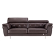 EK068 Dark Chocolate (Brown) Color With Italian Leather Sofa