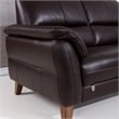EK073 Dark Chocolate (Brown) Color With Italian Leather Sofa