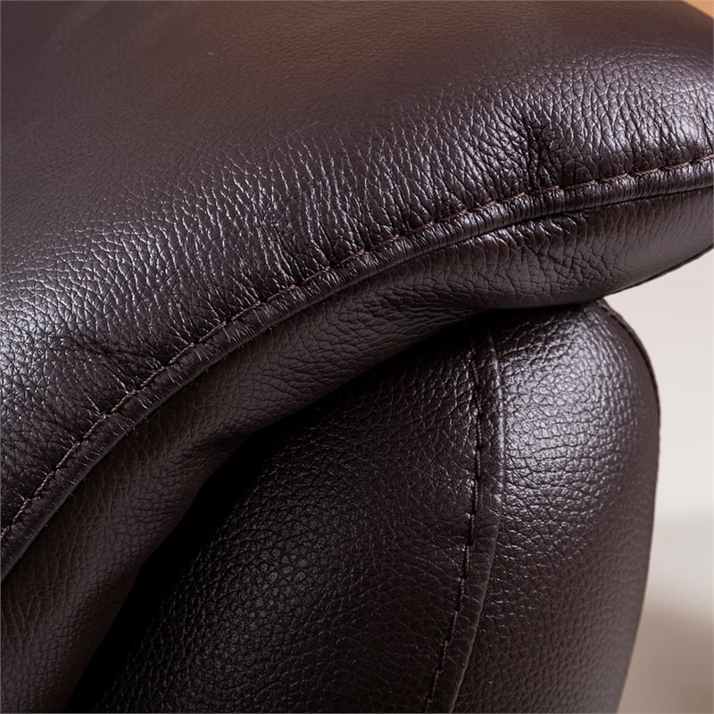 EK073 Dark Chocolate (Brown) Color With Italian Leather Sofa