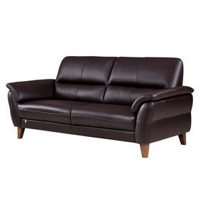 ek073 dark chocolate (brown) color with italian leather sofa