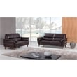 EK073 Dark Chocolate (Brown) Color With Italian Leather Sofa