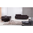 EK076 Dark Chocolate (Brown) Color With Italian Leather Sofa