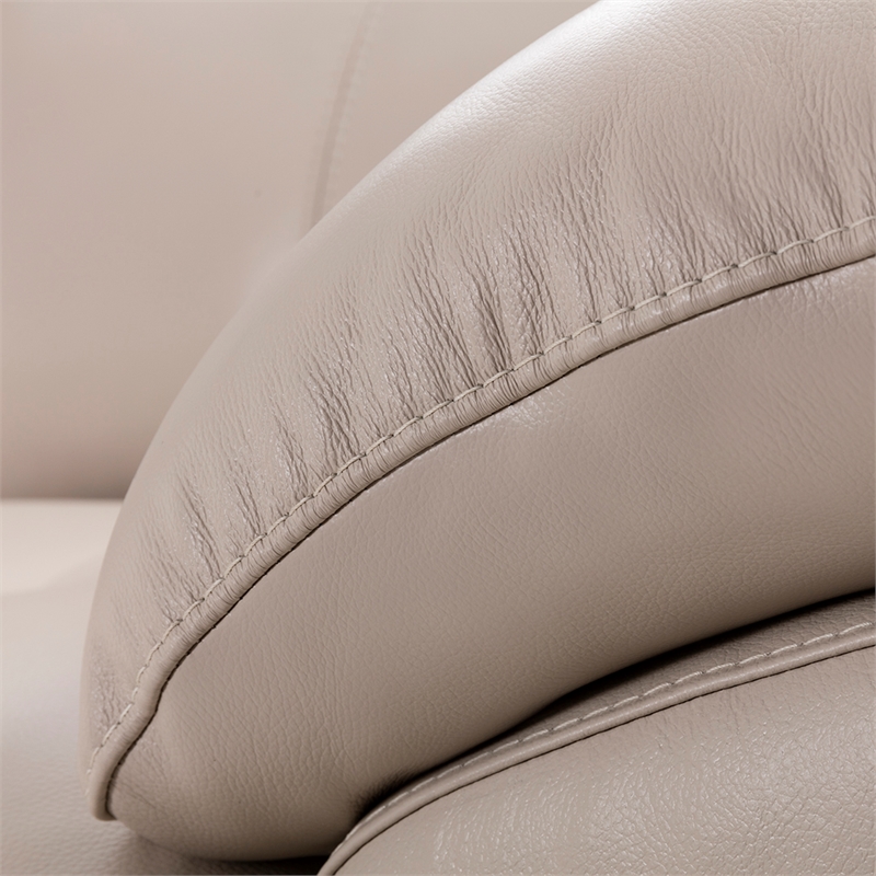 EK078 Light Gray Color With Italian Leather Chair