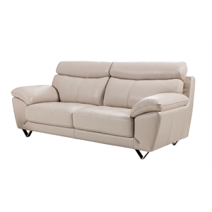EK078 Light Gray Color With Italian Leather Sofa