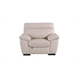 EK081 Light Gray Color With Italian Leather Chair and wooden legs