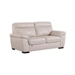 EK081 Light Gray Color With Italian Leather Loveseat