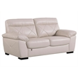 EK081 Light Gray Color With Italian Leather Loveseat