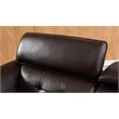 EK-L083 Dark Chocolate (Brown) Color With Italian Leather Right Facing Sectional
