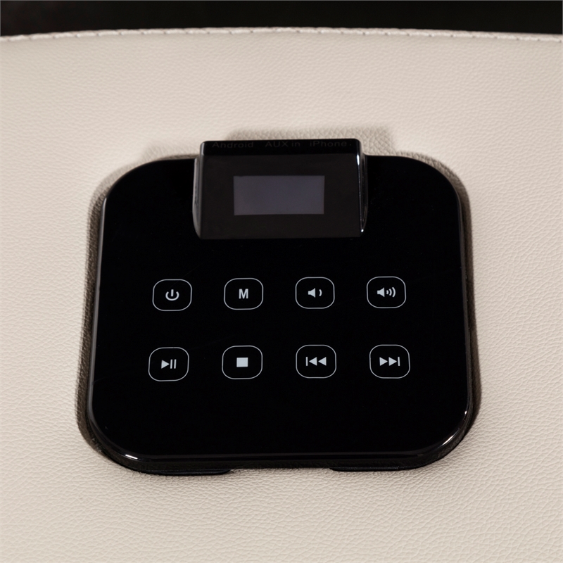 EK-L121 Light Gray Color With Genuine Leather Sectional