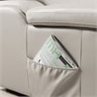 EK-L516 Light Gray Color With Genuine Leather Sectional  Right Facing Chaise