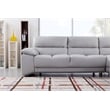 EK-L8000M Light Gray Color With Sectional Faux Leather and Leather Match