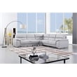 EK-L8000M Light Gray Color With Sectional Faux Leather and Leather Match