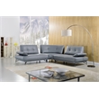 EK-L8005M Blue Gray Color With Sectional Faux Leather and Leather Match