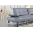 EK-L8005M Blue Gray Color With Sectional Faux Leather and Leather Match