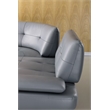 EK-L8005M Blue Gray Color With Sectional Faux Leather and Leather Match