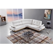 EK-L8005M White and Yellow Color With Sectional Faux Leather and Leather Match