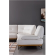 EK-L8005M White and Yellow Color With Sectional Faux Leather and Leather Match